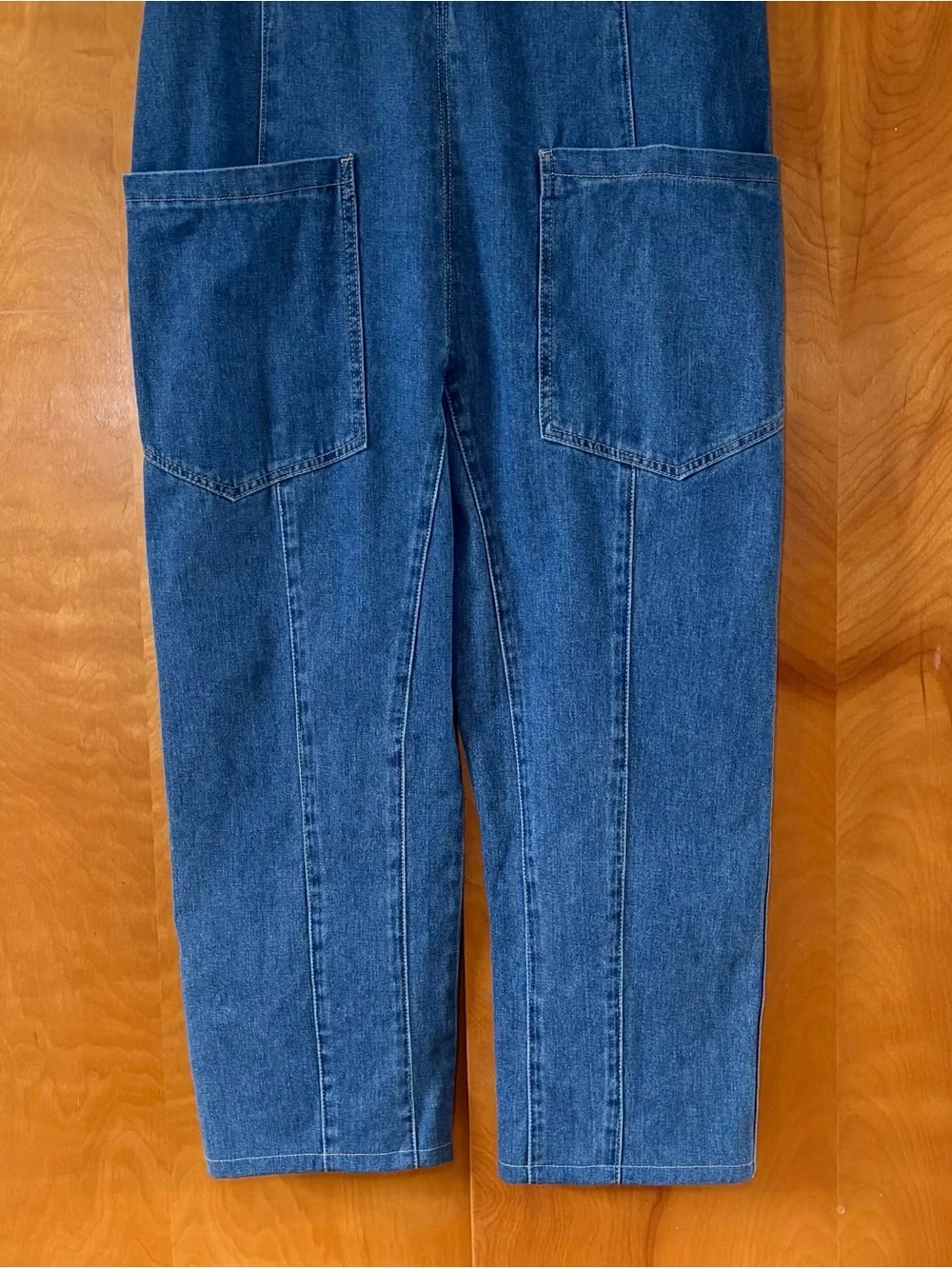 Denim Utility Jumpsuit - Blue size L